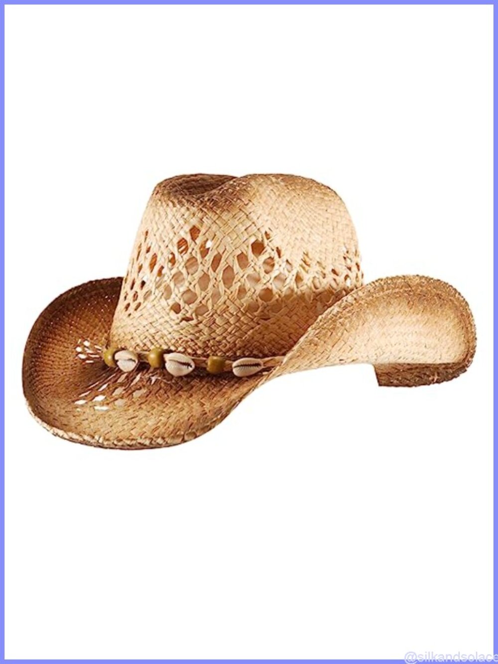 Straw Cowboy Hat Shapeable Brim Beach Sun Protection Women